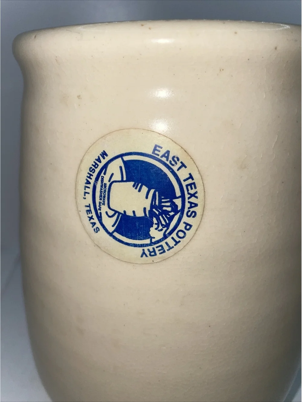 East Texas Pottery Floral Crock Vase Jar Hand Painted and Hand-Turned 6” Tall